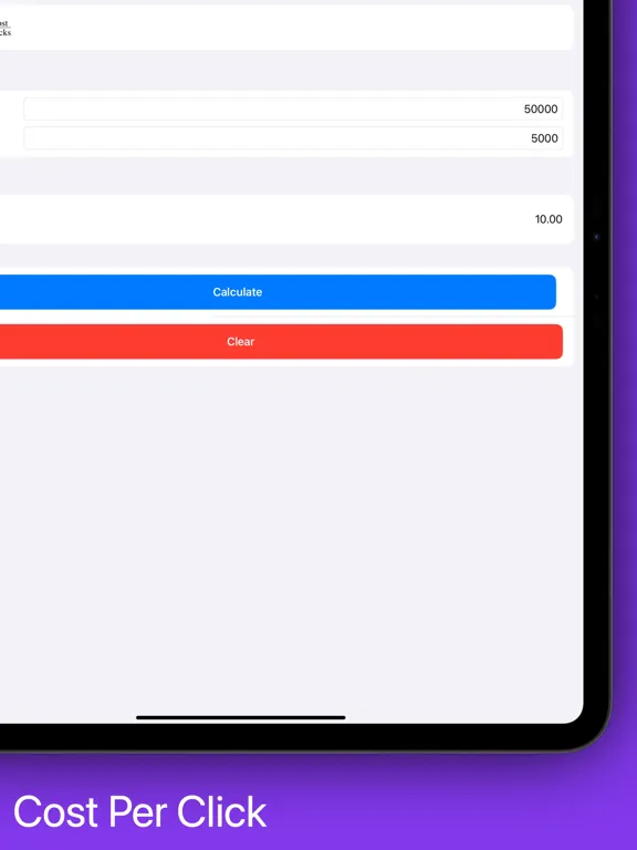 Marketing & Media Calculator iPad 应用截图