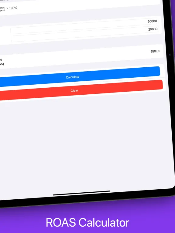 Marketing & Media Calculator iPad 应用截图