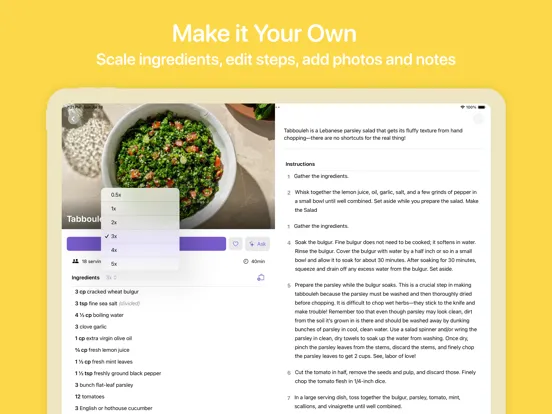 Screenshot di Plum: Unlimited Recipe Manager iPad 