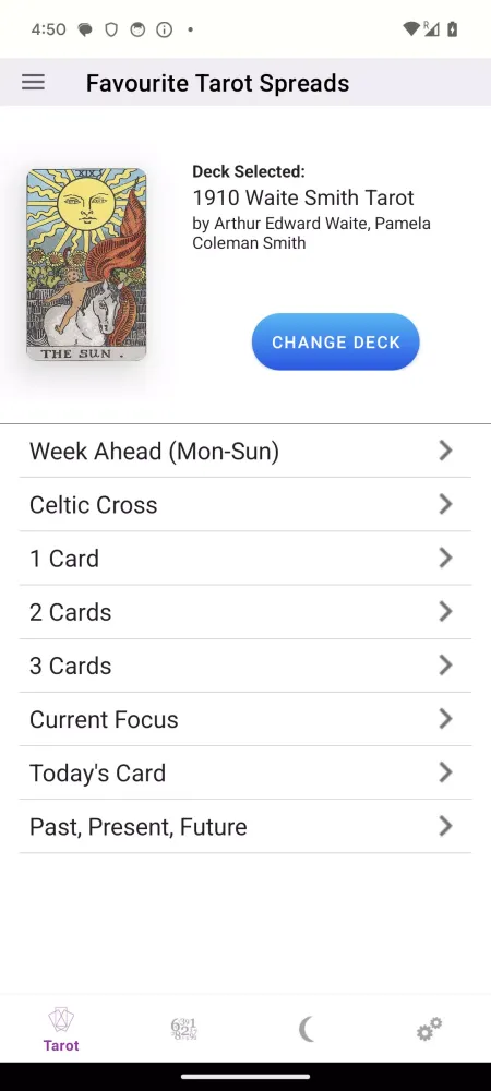 Tangkapan layar Tarot & Numerology