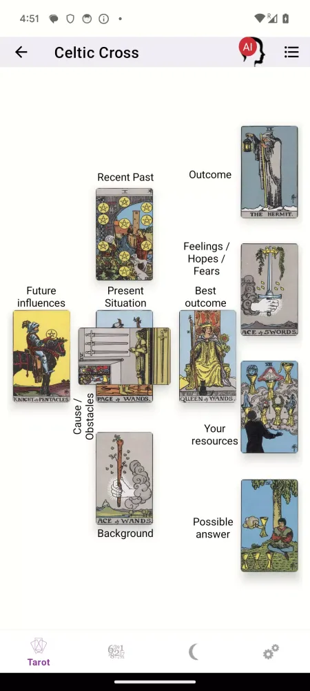 Tangkapan layar Tarot & Numerology