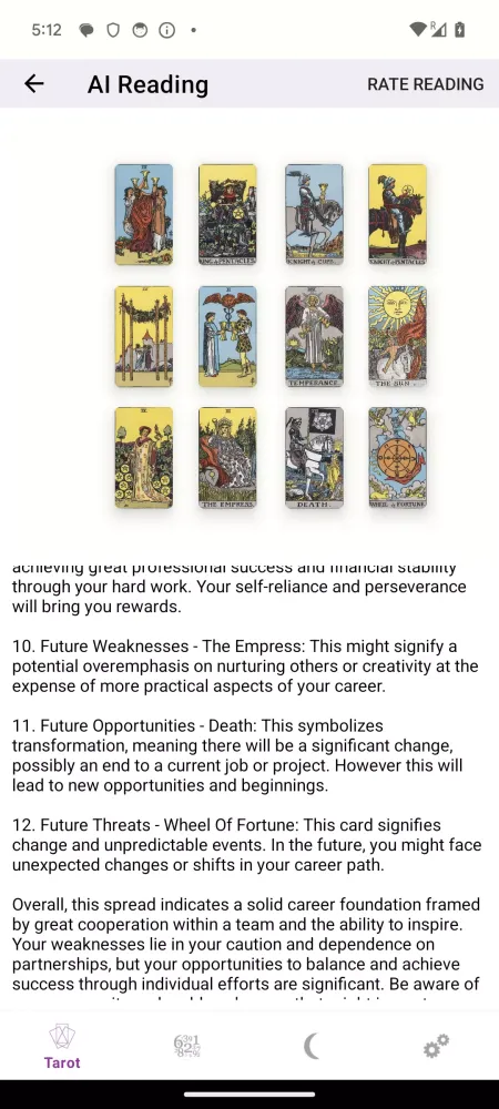 Tangkapan layar Tarot & Numerology