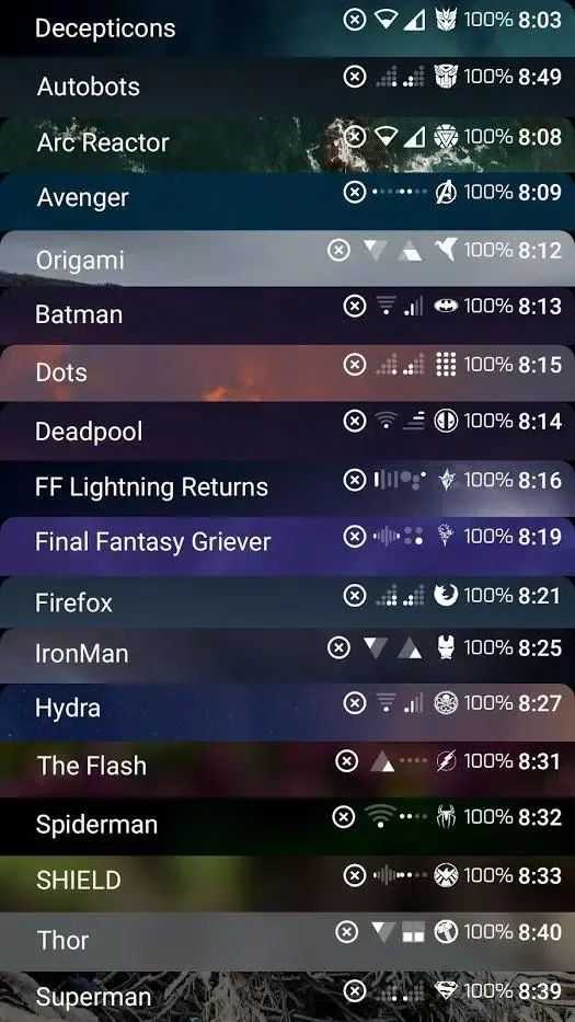 StatusBar Icon Mod سکرین شاٹس