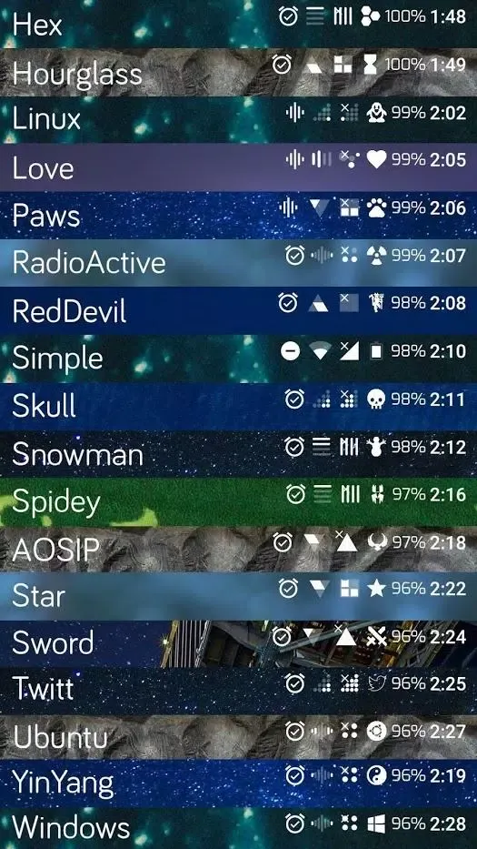 StatusBar Icon Mod سکرین شاٹس
