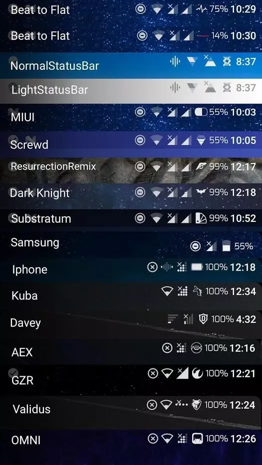 StatusBar Icon Mod سکرین شاٹس