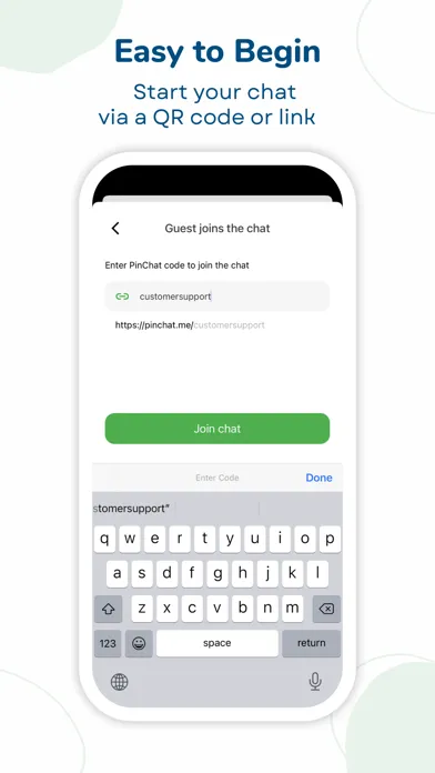 Tangkapan skrin PinChat Client