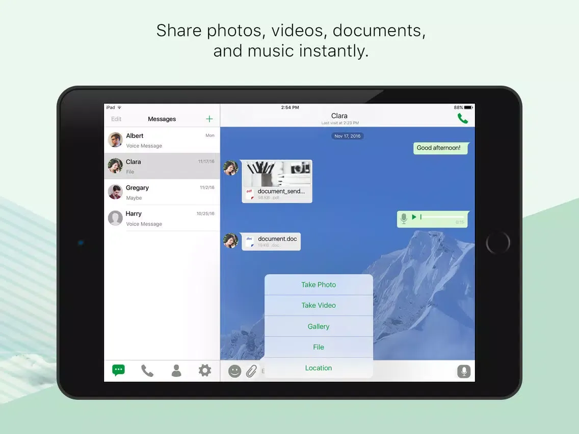 Capturas de tela do Pinngle Private Messenger iPad 