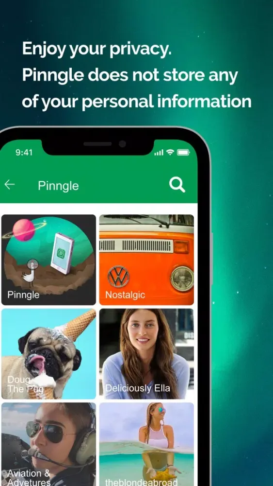 Capturas de tela do Pinngle Private Messenger
