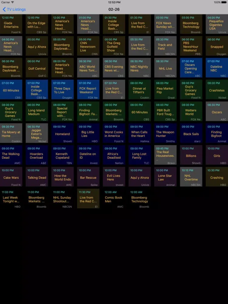 TV Nite - What's On? iPad 应用截图