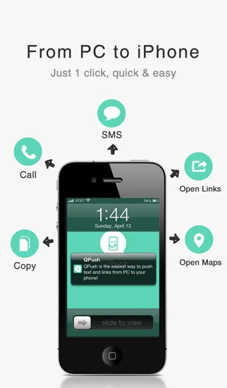 تصاویر QPush - Push Text and Links from PC, Quick & Easy