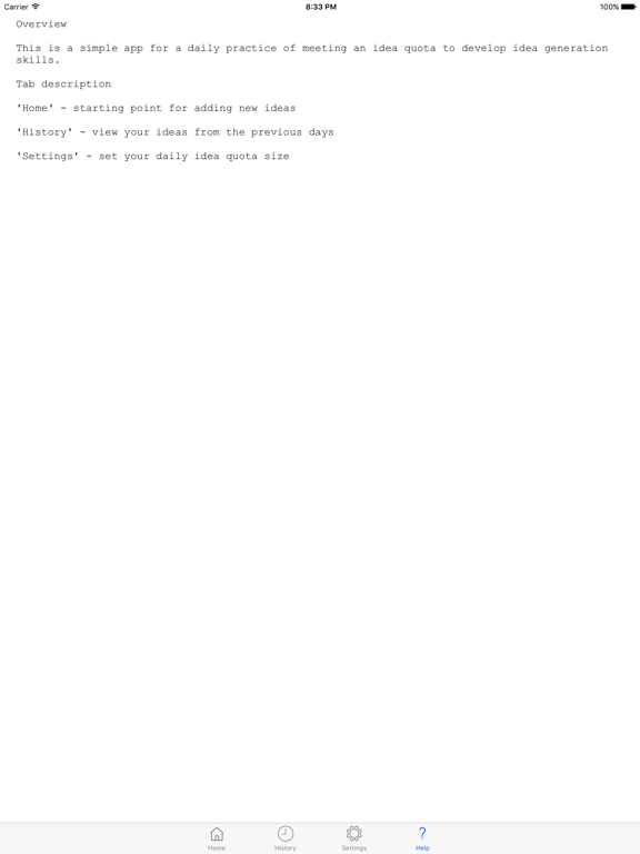 Idea Quota iPad  Screenshots