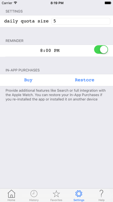 Idea Quota Screenshots