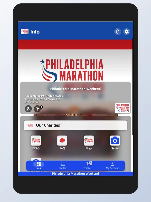 Capturas de tela do Philadelphia Marathon Weekend iPad 