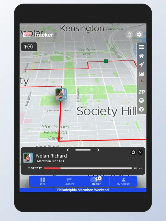 Capturas de tela do Philadelphia Marathon Weekend iPad 