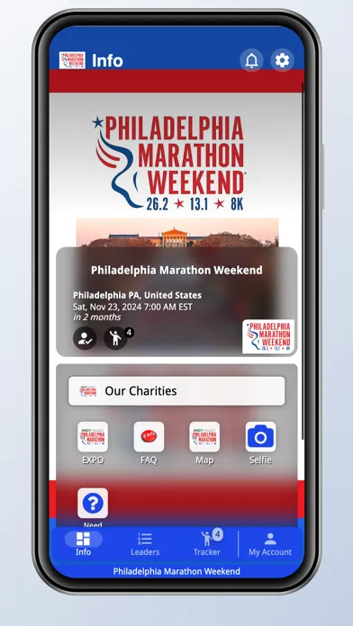 Capturas de tela do Philadelphia Marathon Weekend