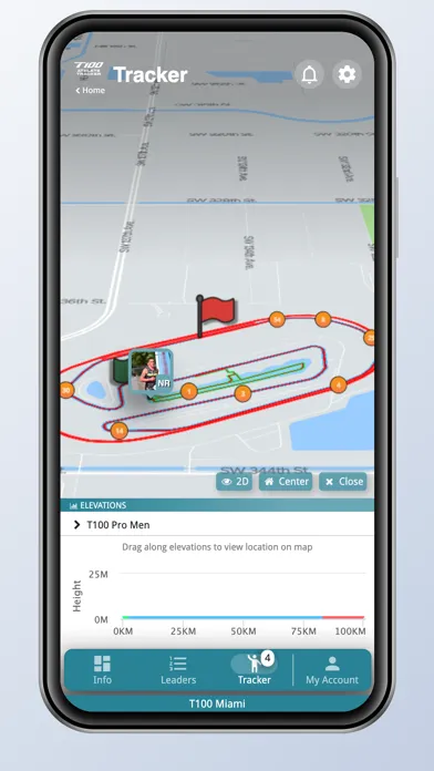 T100 Athlete Tracker Screenshots