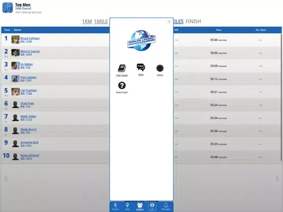 Tangkapan skrin World's Largest Virtual Run iPad 