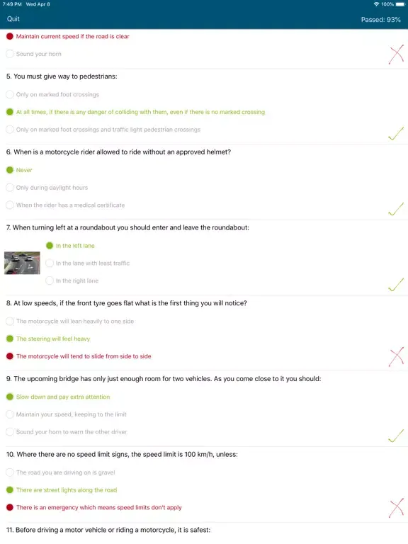 Driver licence test QLD iPad  Screenshots