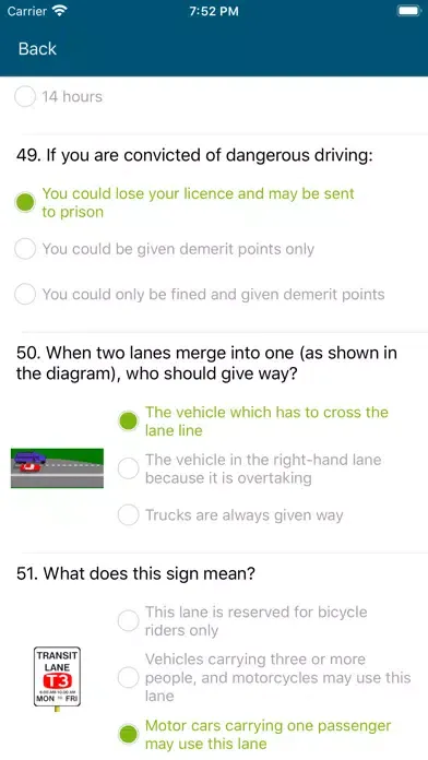 Driver licence test QLD Screenshots