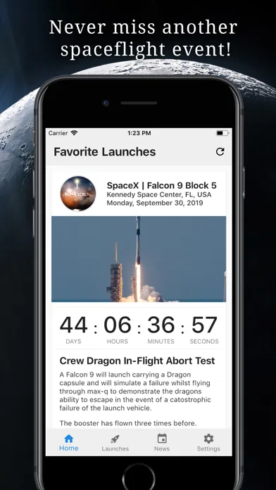 Screenshot di Space Launch Now