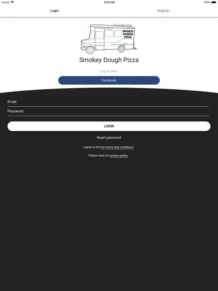 Ảnh chụp màn hình của Smokey Dough Pizza iPad 