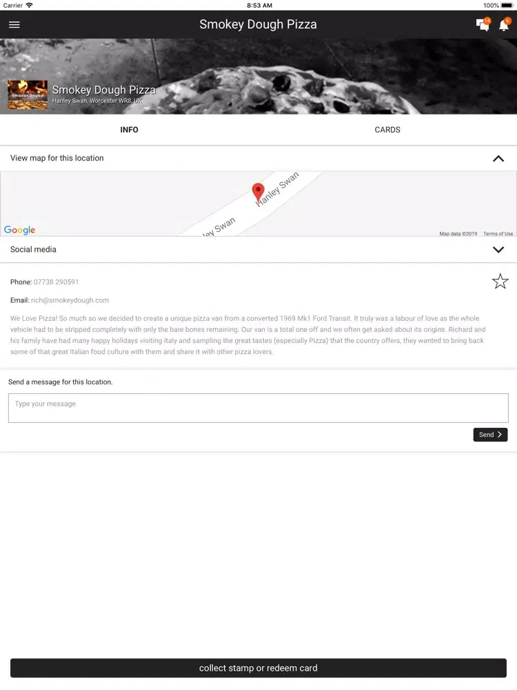 Ảnh chụp màn hình của Smokey Dough Pizza iPad 