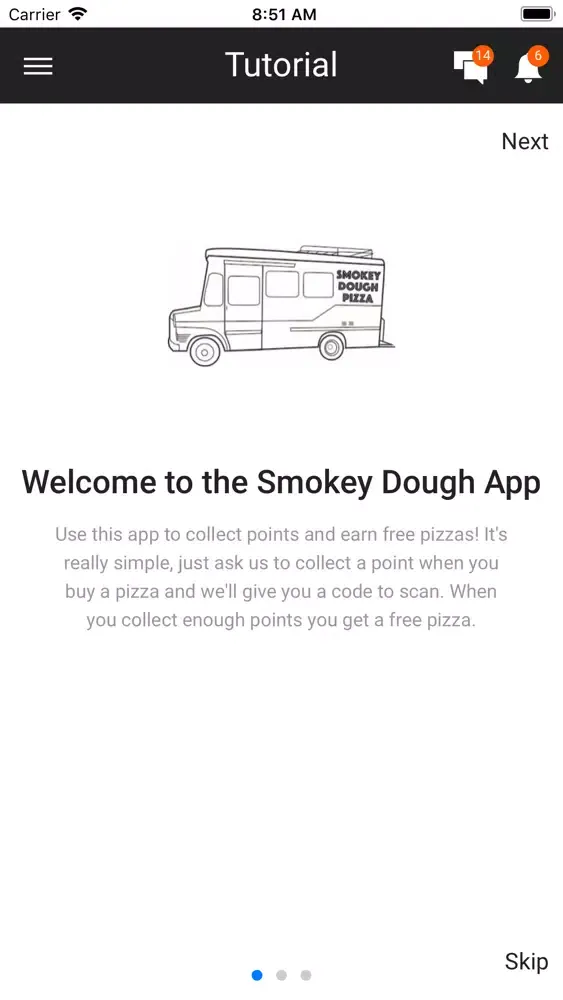 Ảnh chụp màn hình của Smokey Dough Pizza