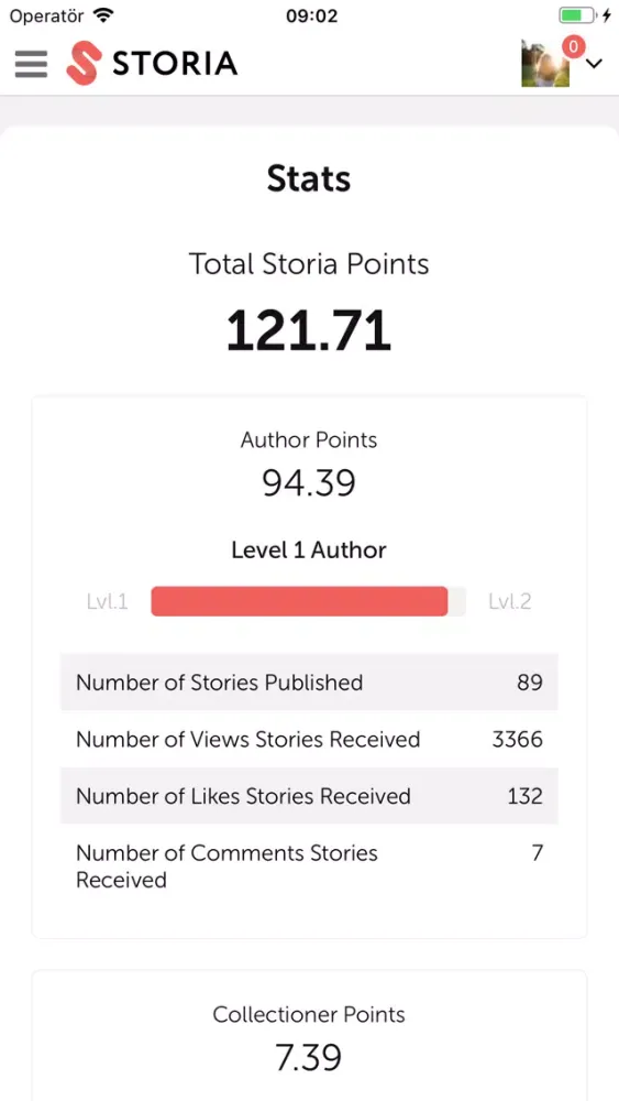 Zrzuty ekranu Storia — Tell Your Story