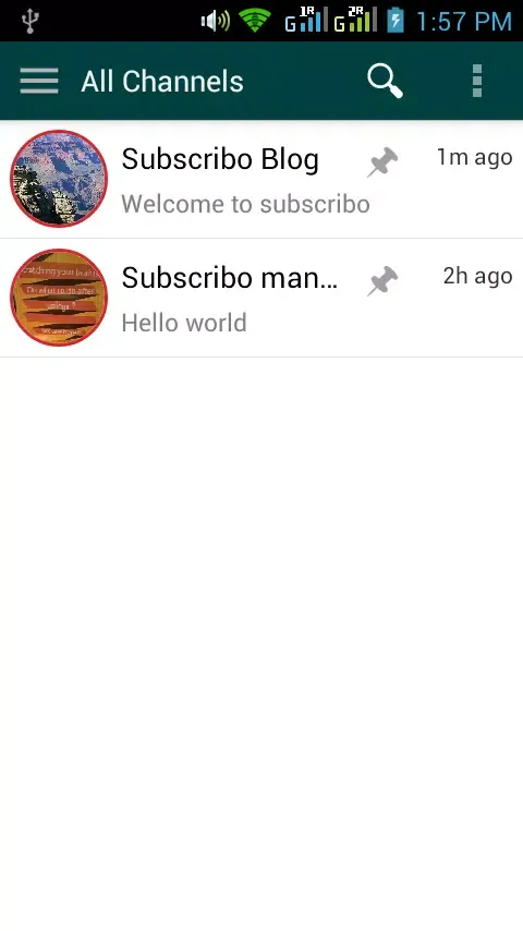 Ảnh chụp màn hình của Subscribo