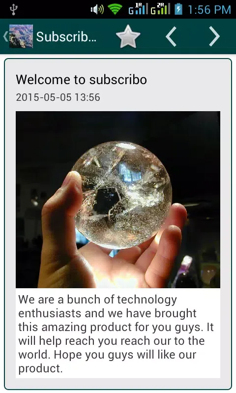 Ảnh chụp màn hình của Subscribo
