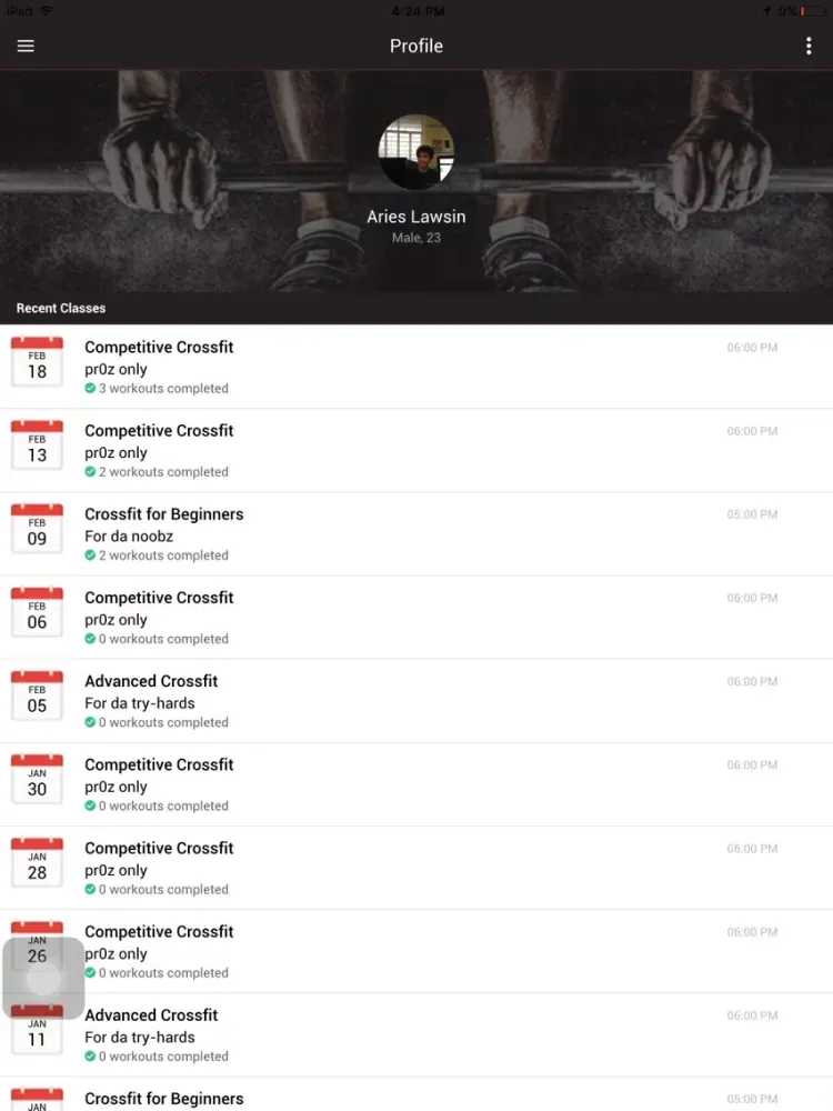 Push Crossfit iPad  스크린샷