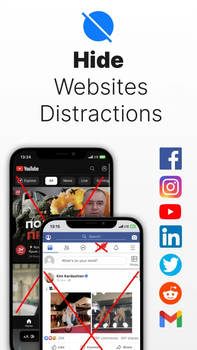 Captures d'écran de SocialFocus: Hide Distractions