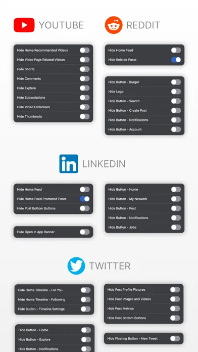 Captures d'écran de SocialFocus: Hide Distractions
