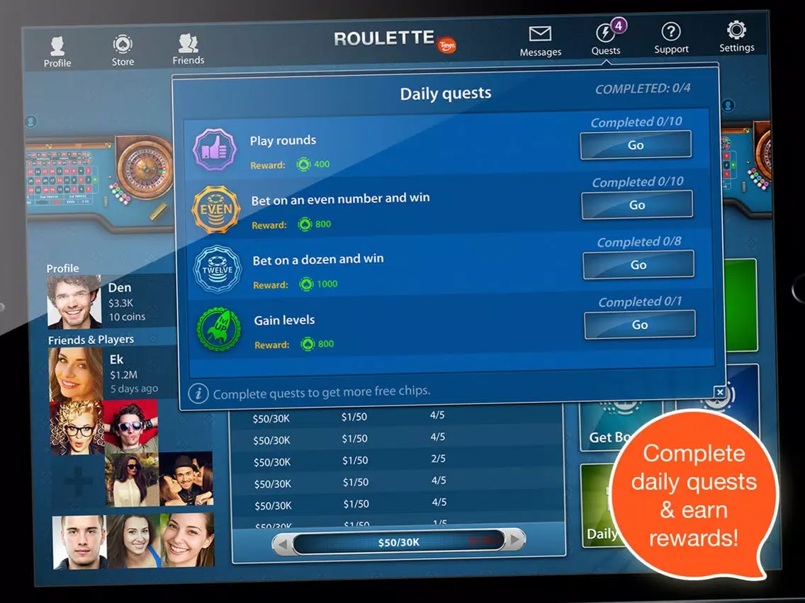 Roulette for Tango iPad  Screenshots