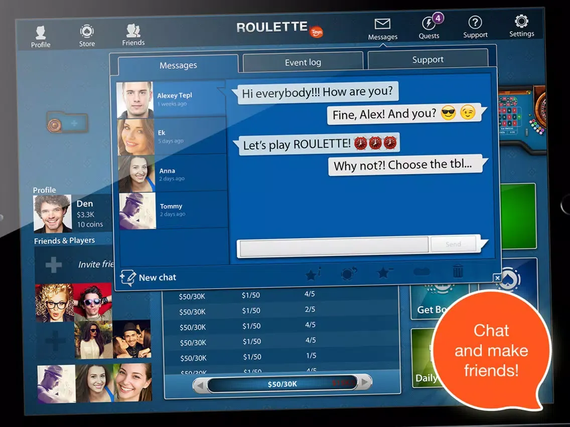 Roulette for Tango iPad  Screenshots