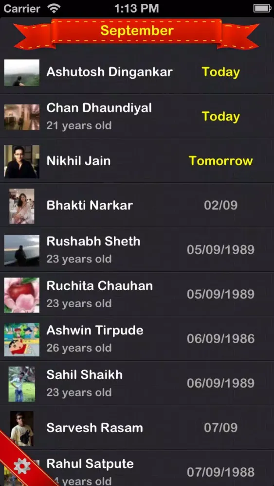 Ảnh chụp màn hình của Birthdays - A Beautiful Birthday Reminder App