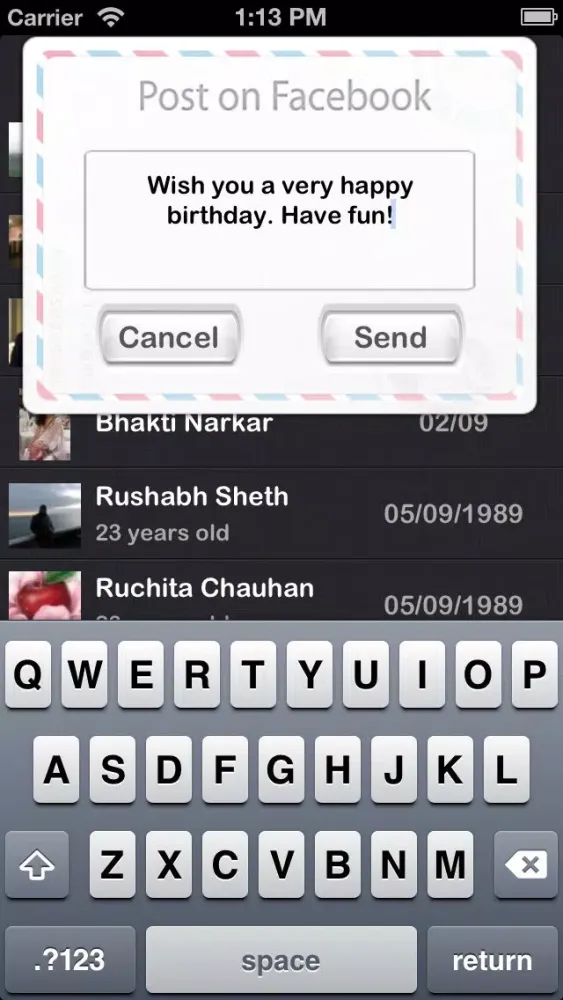 Ảnh chụp màn hình của Birthdays - A Beautiful Birthday Reminder App