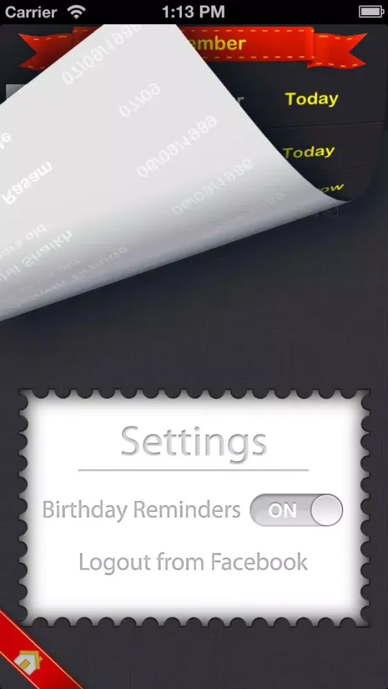 Ảnh chụp màn hình của Birthdays - A Beautiful Birthday Reminder App