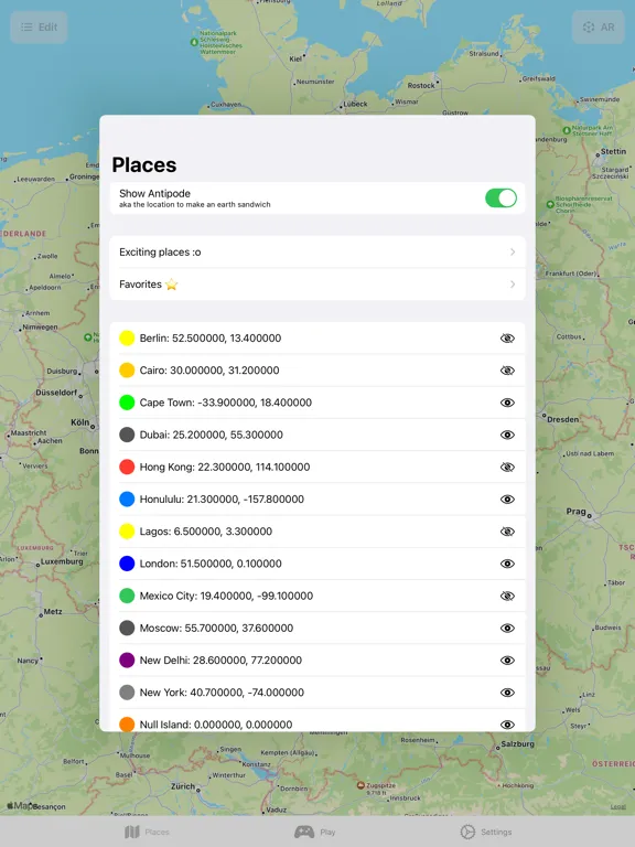 GeoguessAR iPad  スクリーンショット