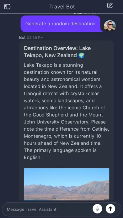 Capturas de pantalla de Travel Bot Assistant