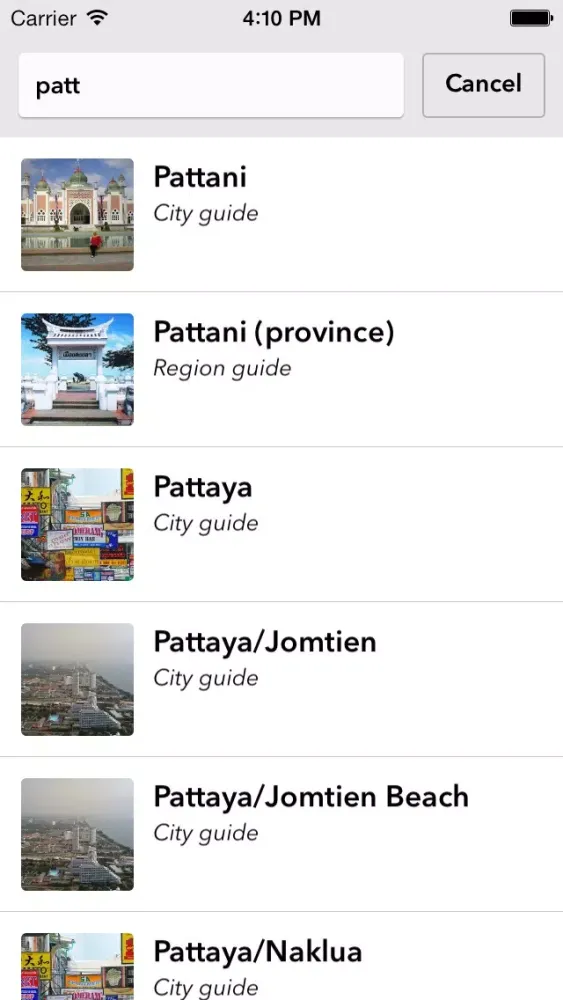 Ảnh chụp màn hình của Thailand Offline Travel Guide
