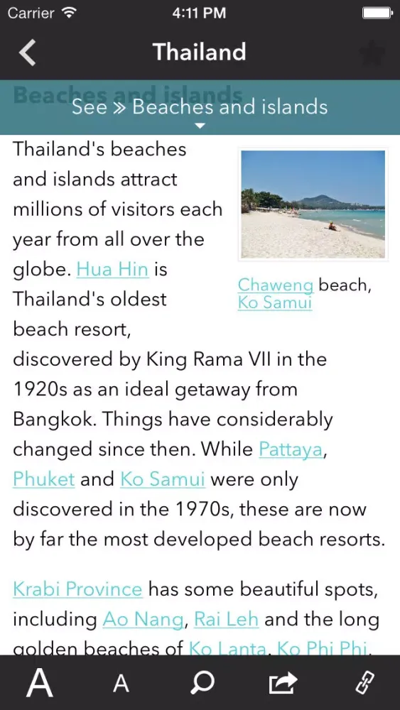 Ảnh chụp màn hình của Thailand Offline Travel Guide