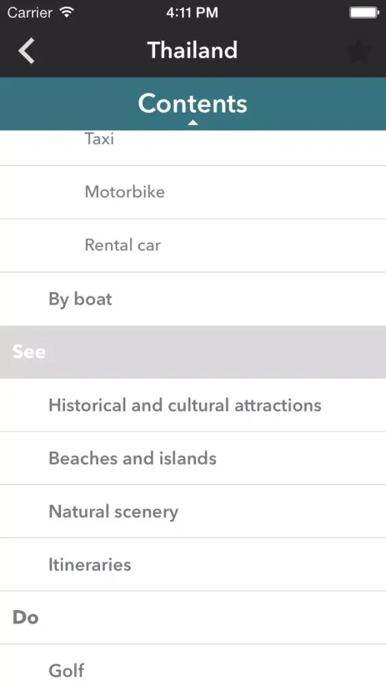 Ảnh chụp màn hình của Thailand Offline Travel Guide