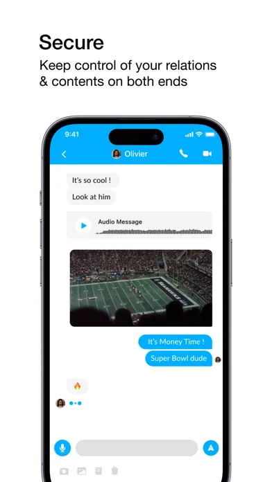 Capturas de tela do twinme+ private messenger