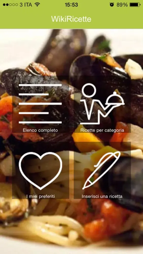 Capturas de tela do WikiRicette