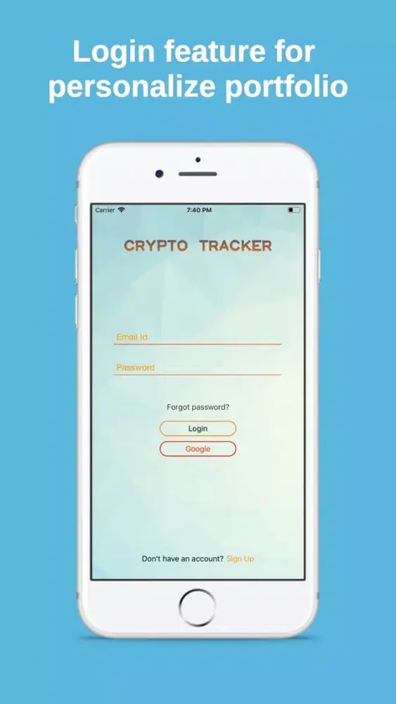 Zrzuty ekranu CryptoTrackr