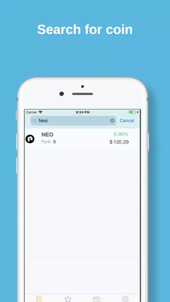 Zrzuty ekranu CryptoTrackr