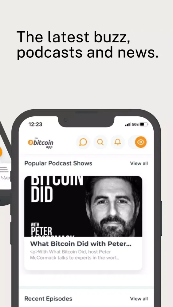 Ảnh chụp màn hình của The Bitcoin App
