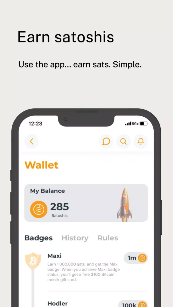 Ảnh chụp màn hình của The Bitcoin App