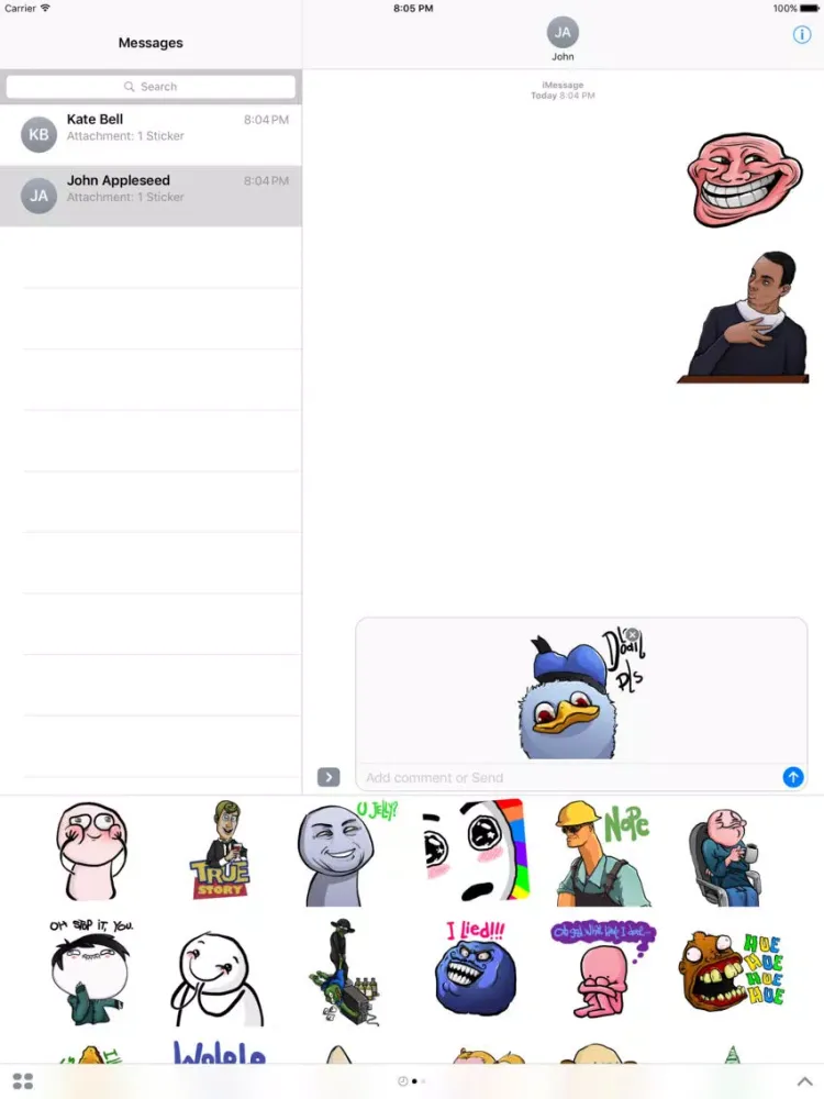Dank Memes Stickers iPad  Screenshots